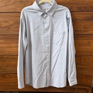 PX Men's Casual Blue Button-Down Shirt